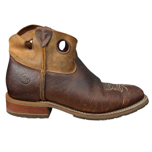 Double H Men’s Simon Brown Leather Steel Toe Cowboy Boots Size US 12 D - Picture 1 of 11